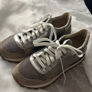 Brunello Cucinelli suede low top sneakers size 38.5 worn twice